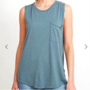 NSF Tank Pocket Muscle Tee Sleeveless Olive Green Size Small